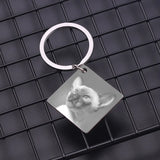 Custom Stainless Steel Family Photo Keychain