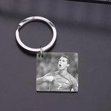 Custom Stainless Steel Family Photo Keychain