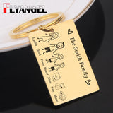 Family Key Chain Family Members Name Pet Lover For Dad Mom Son Daughter Gift Lov