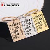 Family Keychain Name Car Key Tag Jewelry The Happy Family Keyring