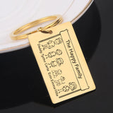 Family Name Keychain Cartoon Car Key Tag