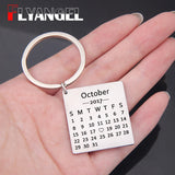 Heart Date Calendar Key Chain For Lover Couple