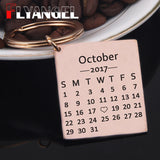 Heart Date Calendar Key Chain For Lover Couple