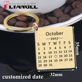 Heart Date Calendar Key Chain For Lover Couple