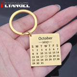Heart Date Calendar Key Chain For Lover Couple