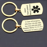 FLYANGEL Medical Alert ID Key Tag Holder