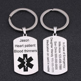 FLYANGEL Medical Alert ID Key Tag Holder