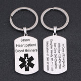 FLYANGEL Medical Alert ID Key Tag Holder