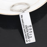 FLYANGEL Engraved Drive Safe We Need You Here With Us Keychain