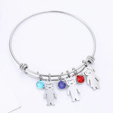 Kids Birthstone Bracelet Child Name Bracelet Jewelry for Grandma