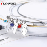 Kids Birthstone Bracelet Child Name Bracelet Jewelry for Grandma