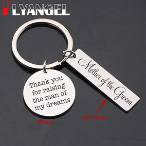 Engraved Wedding Key Chain Mother Of The Groom