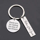 Engraved Wedding Key Chain Mother Of The Groom