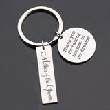 Engraved Wedding Key Chain Mother Of The Groom
