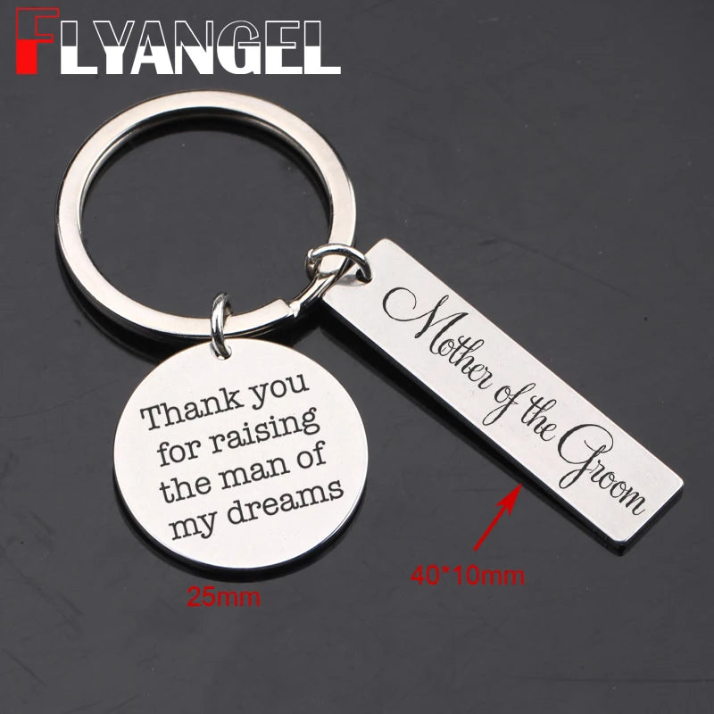 Engraved Wedding Key Chain Mother Of The Groom