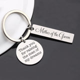Engraved Wedding Key Chain Mother Of The Groom