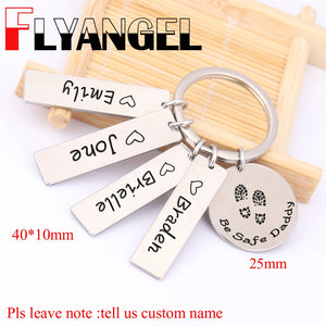 Personalized Soldier Daddy Key Chain Be Safe Car Key Tag