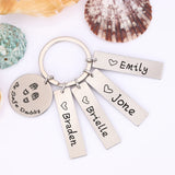 Personalized Soldier Daddy Key Chain Be Safe Car Key Tag