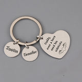 Daddy Jewelry Name Keyring Engraved Daddy Even A Hero Need His Sidekicks