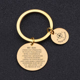 Engraved Compass Keychain Enjoy The Journey Adventure Motivational Keyring