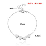 Love Heart Alloy Bracelet Feminine Charm Accessories Jewelry