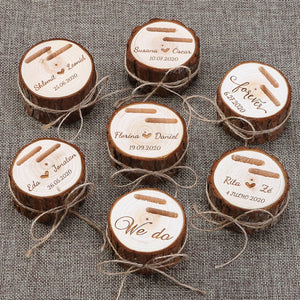 Personalized Wood Ring Box Wedding Jewelry Storage