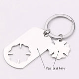 Personalized Firefighter Keyring, Maltese Cross, Custom Name, Firemen's Wife