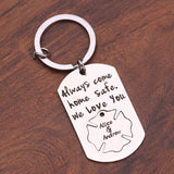 Personalized Firefighter Keyring, Maltese Cross, Custom Name, Firemen's Wife