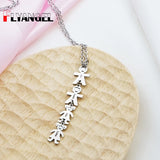 Personalized Kids Boy and Girl Pendant Charm Necklace for Mother