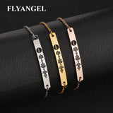 Custom Music Code Bracelet Stainless Steel Engraved Bangle