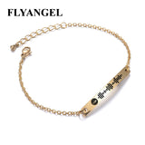 Custom Music Code Bracelet Stainless Steel Engraved Bangle