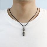 Personalized Stainless Steel Bead Charms Necklace for Men