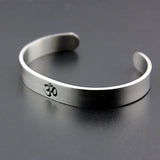 Stainless Steel OM Open Bracelet Adjustable Yoga Bracelet