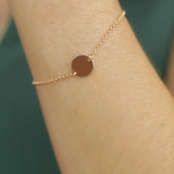 Tiny Initials Disc Charm Bracelet, Mother's Day Gift