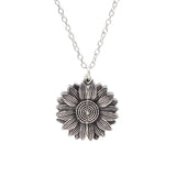 Sunshine Necklace Locket with Engraved Message Pendant for Women