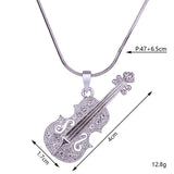 Crystal Violin Wedding Jewelry Set