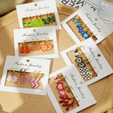 Geometric Dangle Earrings Set Woman Girl Kids Jewelry