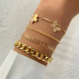 Metal Bangle Bracelet Chain OT Link Bracelet Gift