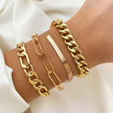 Metal Bangle Bracelet Chain OT Link Bracelet Gift