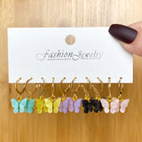 Acrylic Butterfly Shape Drop Earrings Sweet Jewelry for Women