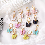 Acrylic Butterfly Shape Drop Earrings Sweet Jewelry for Women