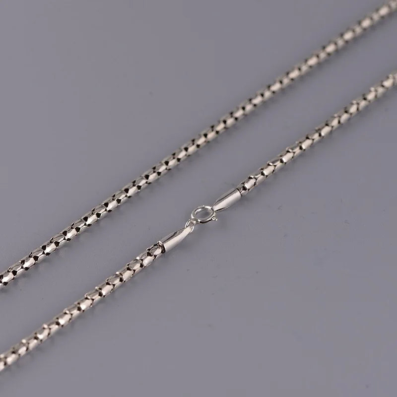 2mm Chain 925 Silver Fine Original S925 Silver Women Necklaces