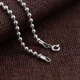 925 Silver Ball Chain Necklace 45-86cm Long
