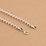 925 Silver Ball Chain Necklace 45-86cm Long