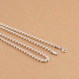 925 Silver Ball Chain Necklace 45-86cm Long