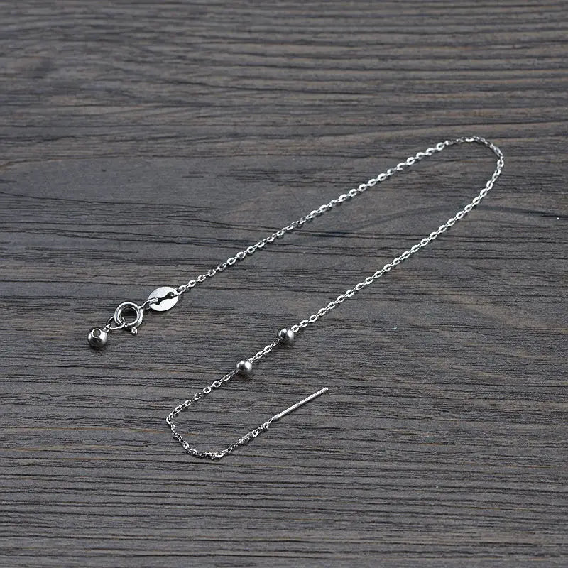 3mm Ball Link chain Bracelet 925 Silver Original Pure S925 Silver Bracelets