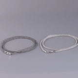3mm Zircon Chain Necklaces 925 Silver Women Necklace for Jewelry Making
