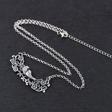 925 Silver Necklace Women Flower Bird Pendant
