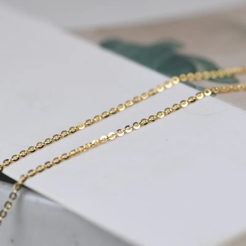 +5cm O chain Necklace 925 Silver Fine S925 Silver Women Necklaces