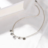 925 Silver Heart Charms Chokers Necklace